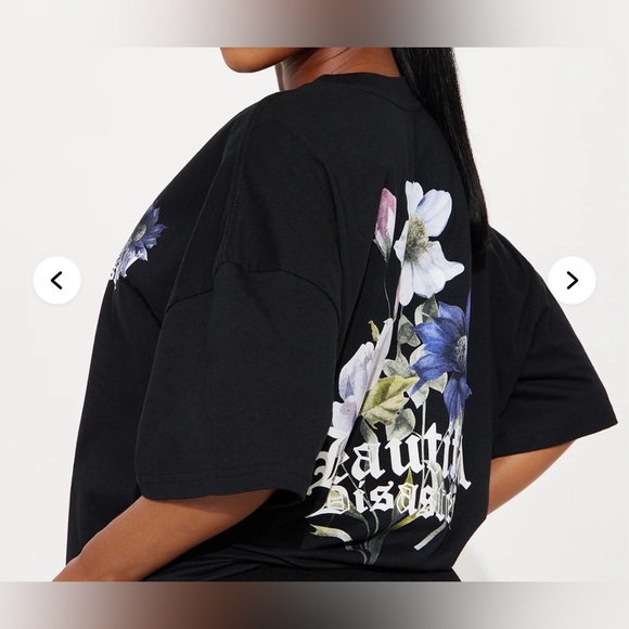 Fashion Nova Beautiful Disaster Tee - Black - Picture 6 of 6